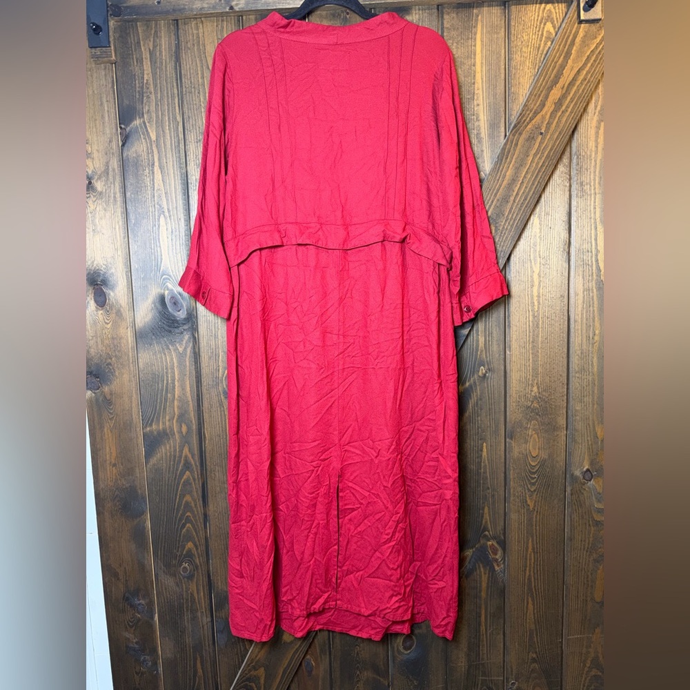 Flax Midi Rayon Dress - Picture 2 of 6